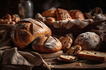 assortment of bread