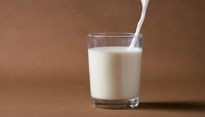 Sticker - A glass of milk with a straw in it