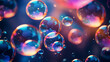 Dreamy surrealist bubbles on a colorful background, perfect for wallpaper and free download.