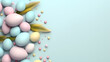 © ma - Easter background, many colorful Easter eggs