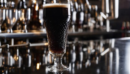 Poster - A glass of beer on a table