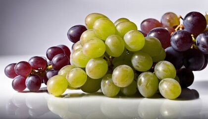 Wall Mural - A bunch of grapes on a table