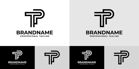 Modern Initials TP Logo, suitable for business with TP or PT initials