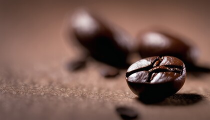 Canvas Print - A close up of coffee beans on a table