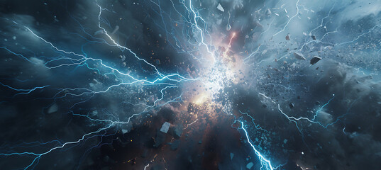 Wall Mural - power surge in lightning bolt  wikipedia in