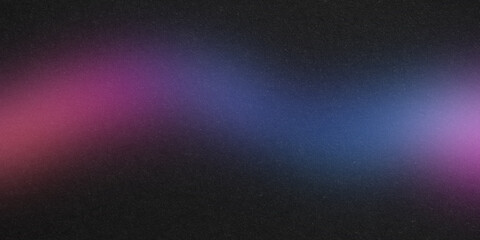 Purple pink blue black abstract gradient background grain texture effect dark vibrant color flow wave copy space