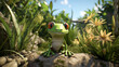 3d rendered photo of frog made with generative AI