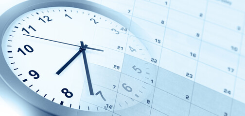 Wall Mural - clock and calendar