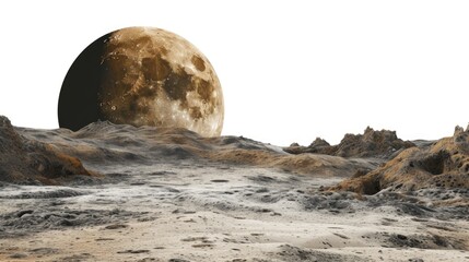 Poster - A large moon illuminating the night sky. Perfect for celestial themes and nighttime scenes