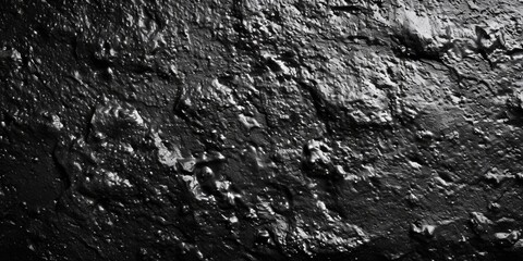 Poster - A black and white photo capturing the texture and reflection on a wet surface. Suitable for various uses