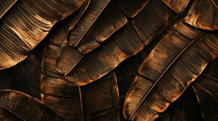 Poster - A close up view of a bunch of brown leaves. Suitable for autumn-themed designs and nature-related projects