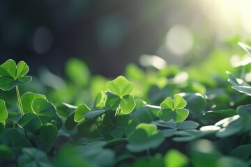 Poster - A close up of a bunch of green plants. Can be used to depict nature, gardening, or environmental themes