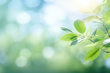 Aufkleber - A detailed view of a plant with vibrant green leaves. Ideal for nature enthusiasts and botanical illustrations