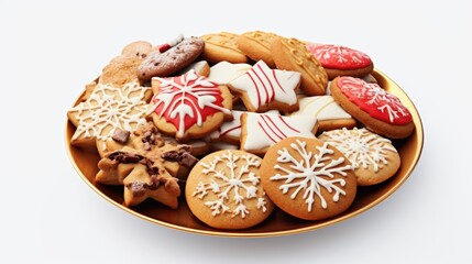 Poster - A plate filled with mouthwatering cookies sitting on top of a table. Perfect for adding a touch of sweetness to any project