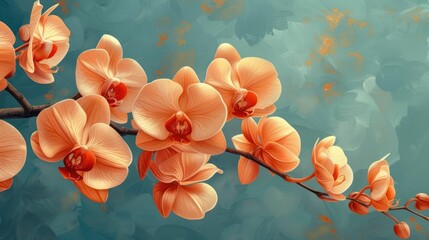 Wall Mural - Orchid beauty in detail: Illustrating the precision and exotic nature of their floral forms