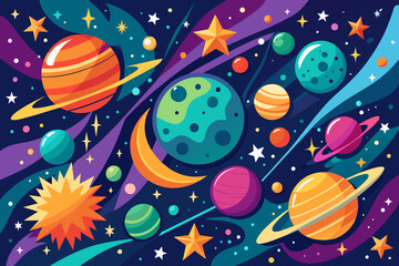 Wall Mural - a breathtaking celestial scene, envisioning the cosmos filled with countless stars, generative ai.