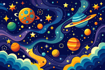 Wall Mural - a breathtaking celestial scene, envisioning the cosmos filled with countless stars, generative ai.