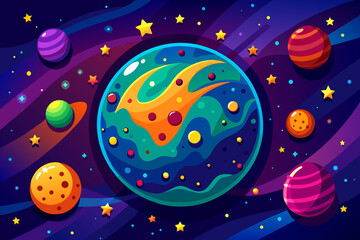 Wall Mural - a breathtaking celestial scene, envisioning the cosmos filled with countless stars, generative ai.