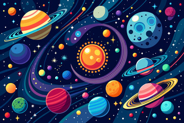 Wall Mural - a breathtaking celestial scene, envisioning the cosmos filled with countless stars, generative ai.