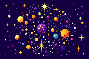 Wall Mural - a breathtaking celestial scene, envisioning the cosmos filled with countless stars, generative ai.