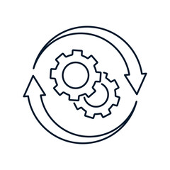 Poster - the concept of updating, adapting technical capabilities. vector icon isolated on white background.