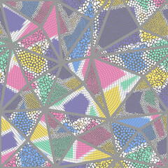 Poster - Vector seamlesstile mosaic pattern. Ceramic tiles background. Vector pattern