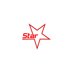 Sticker - Star logo icon isolated on white background