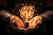© LAJT - Illuminated Light Bulb in Hands