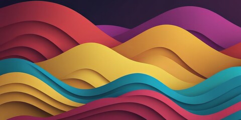 Wall Mural - Wavy colored background.