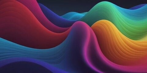 Wall Mural - Wavy colored background.