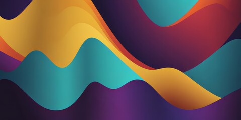 Wall Mural - Wavy colored background.