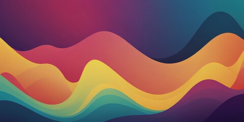 Wall Mural - Wavy colored background.