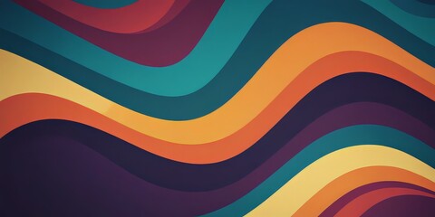 Wall Mural - Wavy colored background.