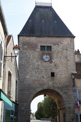 Canvas Print - Entrance of Noyers Sur Serein in France 