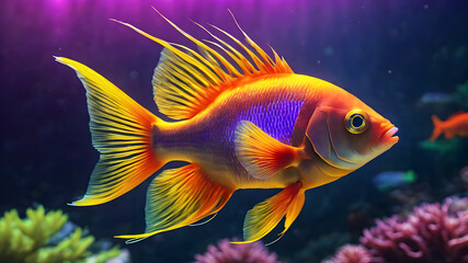 bright colorful decorative fish