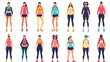 Different types of women sport clothes: Soli