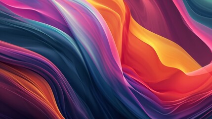 Wall Mural - abstract colorful background with silky waves.