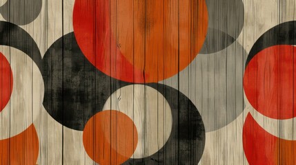 Wall Mural - Abstract mid-century modern background with vintage warm colors.