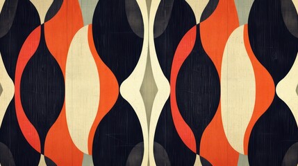 Wall Mural - Abstract mid-century modern background with vintage warm colors.