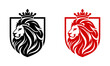 logo of royal king lion - black and red on tranparent background (artwork 1)