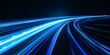 © Sandris Veveris - Blue light trails create a dynamic and futuristic abstract image representing speed and technology.