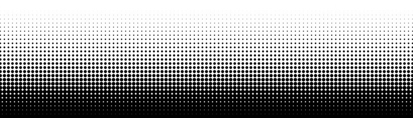 Wall Mural - Halftone dotted pattern. Black and white halftone gradient. Vector illustration