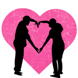 Fototapeta  - couple with heart