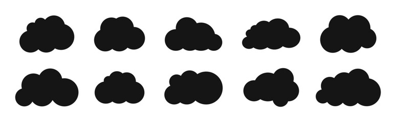 Cloud vector icons. Clouds vector set. Cloud vectors