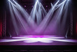 © Random_Mentalist - Modern dance stage light background with spotlight illuminated for modern dance production stage. Empty stage with dynamic color washes. Stage lighting art design. Entertainment show.