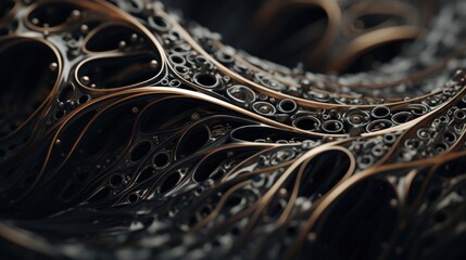 Canvas Print - A close up of a very intricate looking piece of art, AI