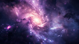 Fototapeta  - A galaxy in the immensity of space.