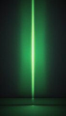 Wall Mural - Glowing green blurred light gradient dark grainy black vertical background glowing light spot copy space