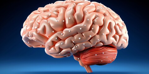 Fototapete - A Luminous Human Brain Superimposed on the Starry Universe, Symbolizing the Infinity of Thought and Knowledge, Generative AI