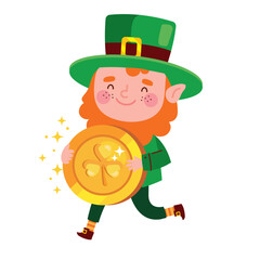 Canvas Print - saint patricks day leprechaun cartoon